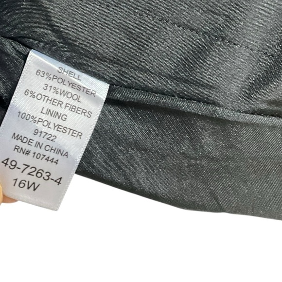 Jessica London Wool Blend Maxi Black and White Checkered Skirt - Picture 7 of 10